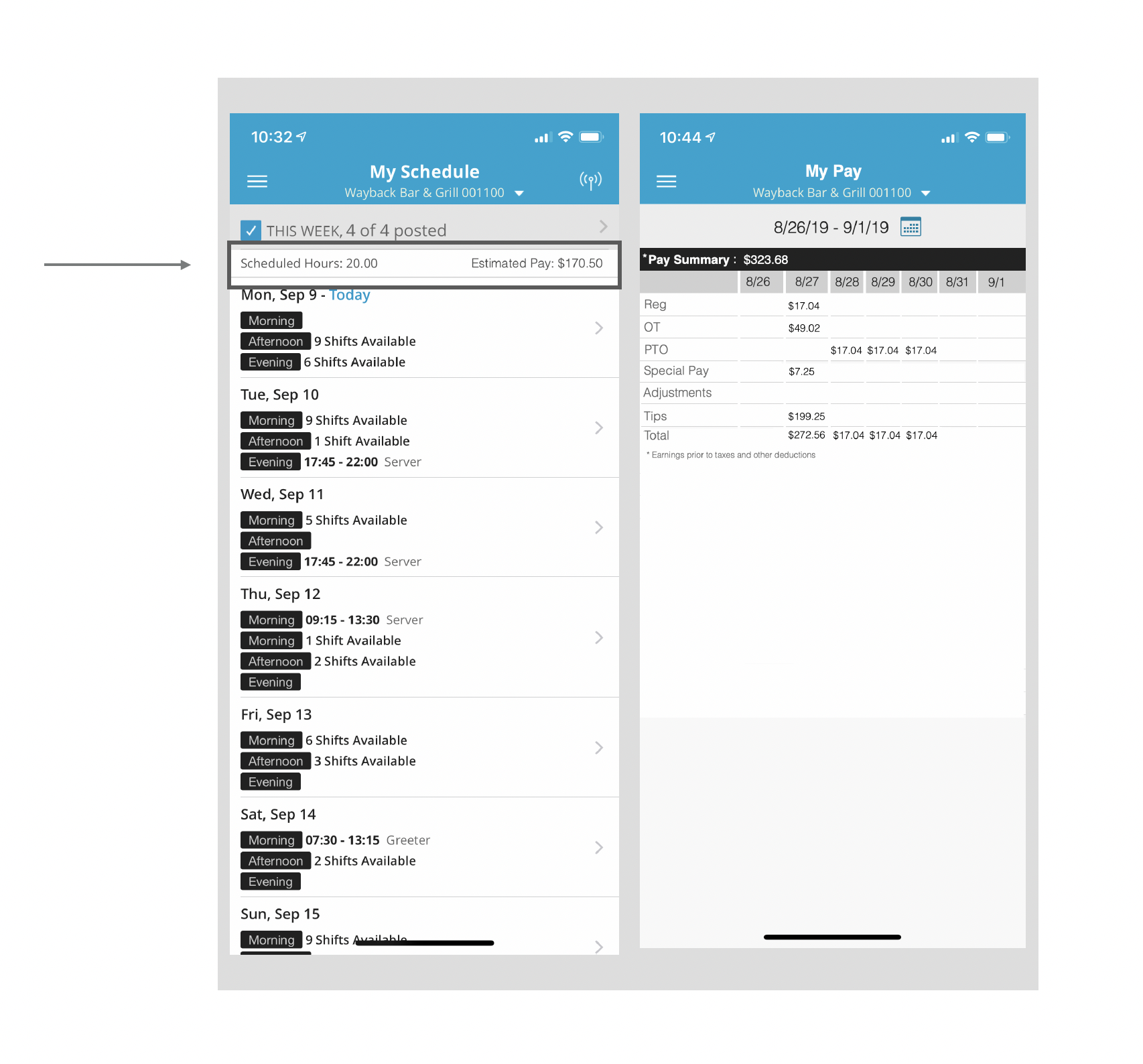 MyPay screenshot - Product Manager solution 