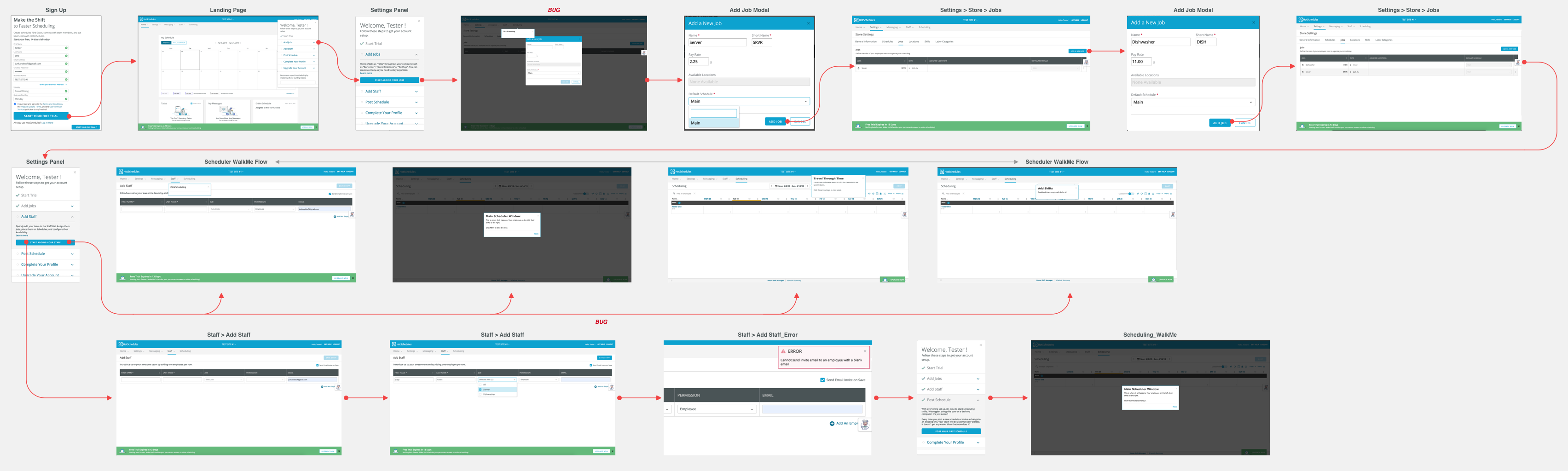Essentials research user flow for set up