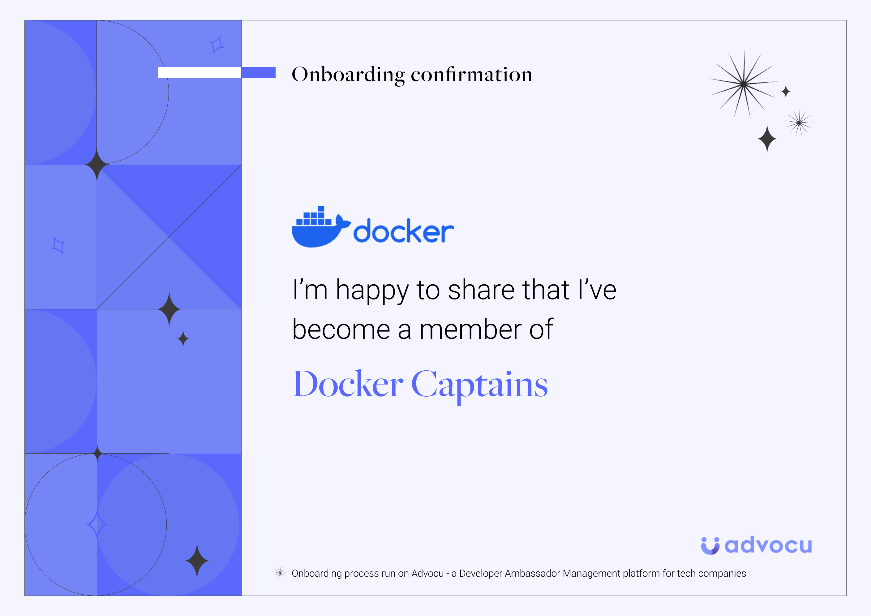 Excited to embark on my new journey as a member of Docker Captains!
