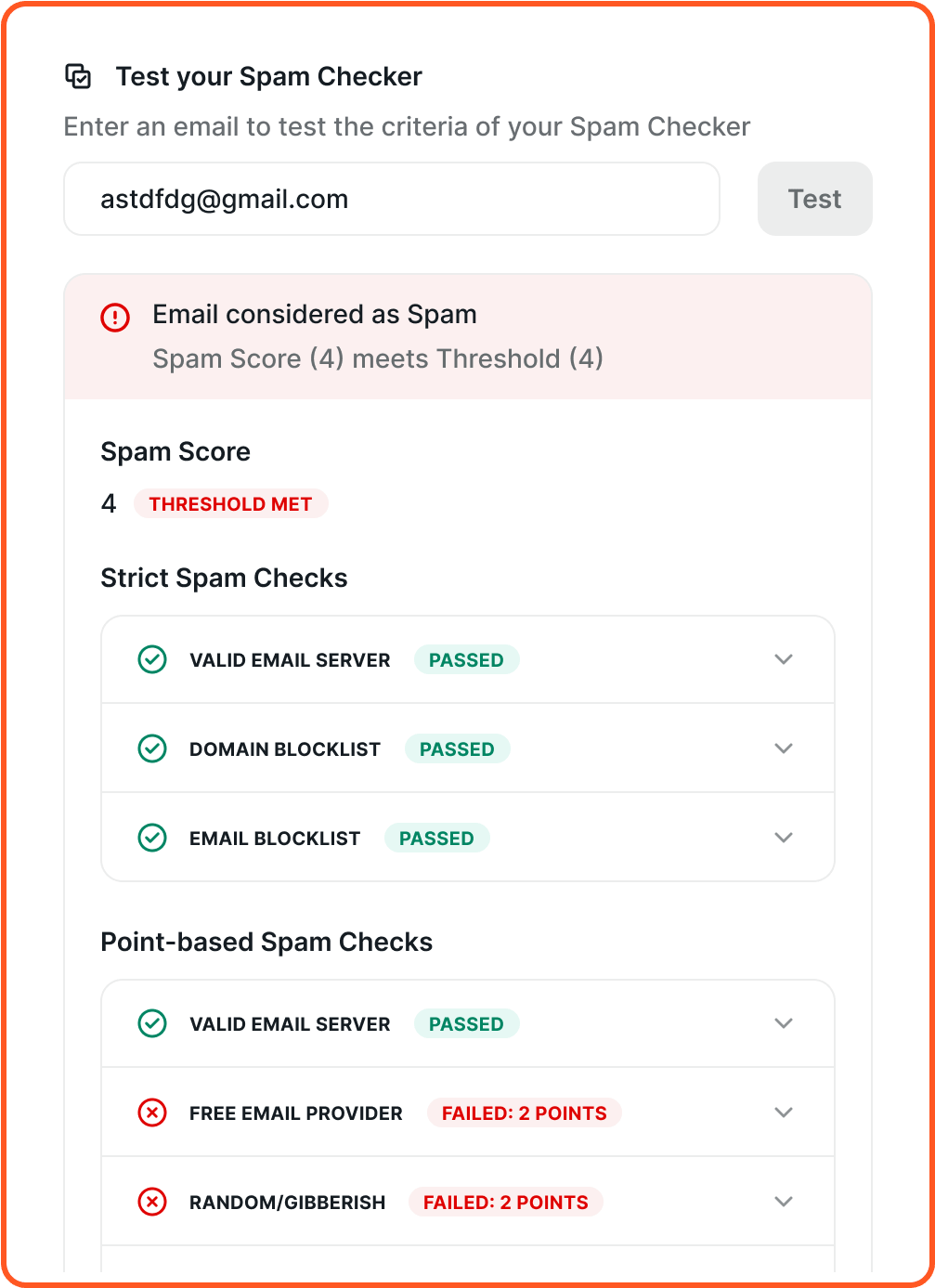 filter submissions to stop spam