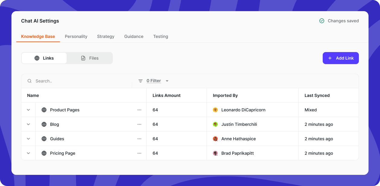 how chat ai learns your business
