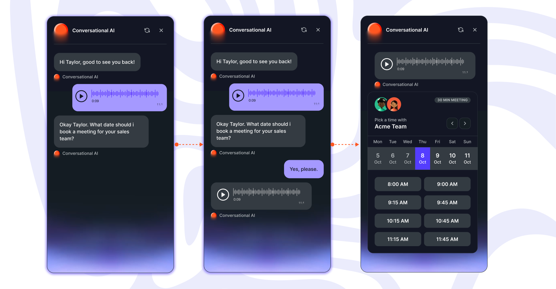 how conversational ai replies