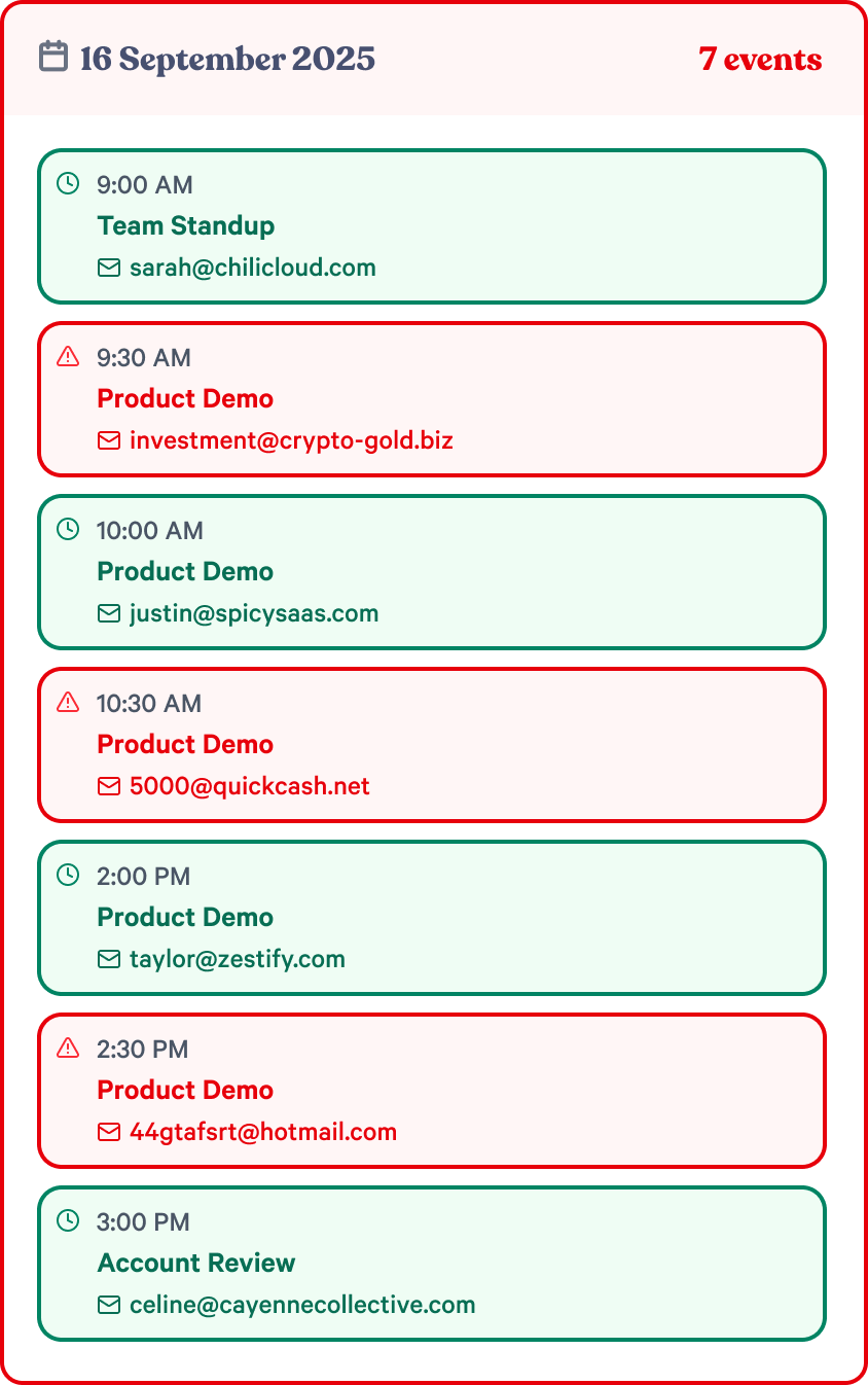Spam Checker - Keep Fake Meetings Off Your Sales Calendar | Chili Piper