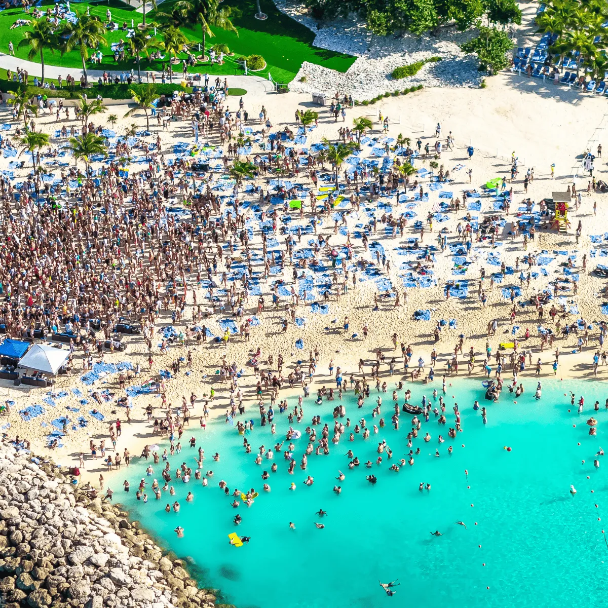EDM cruise destination beach party in Great Stirrup Cay
