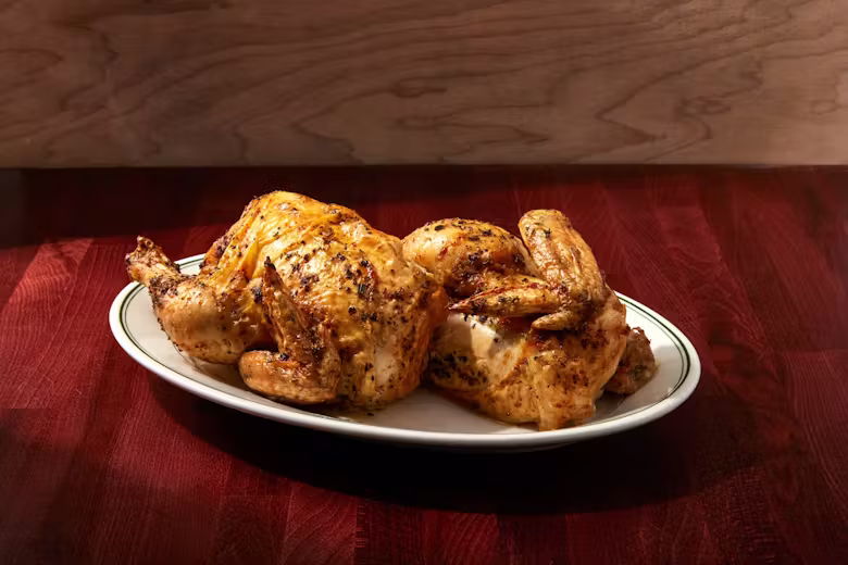 ROASTED CHICKEN WITH HERBS AND SHMALTZ