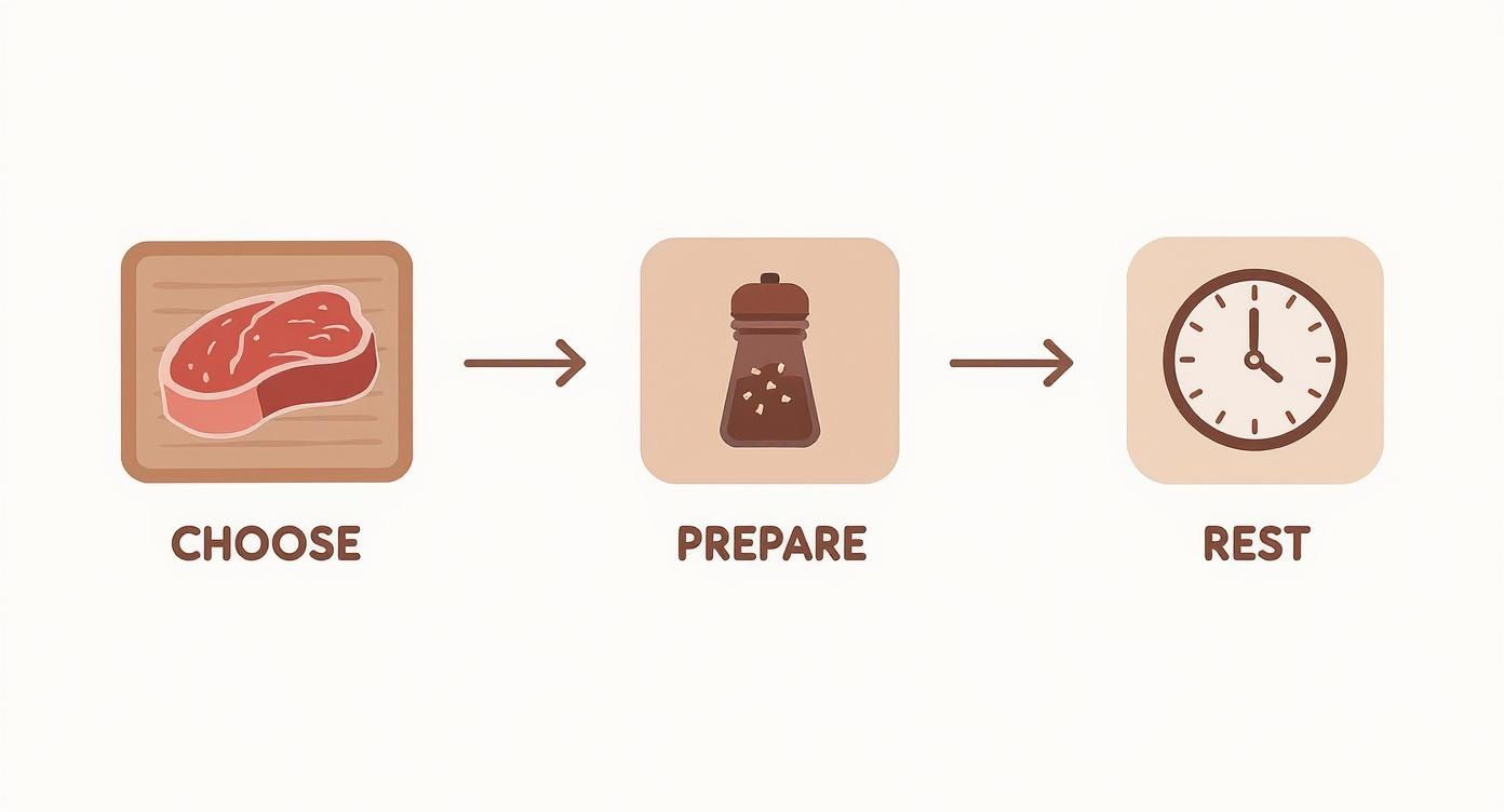 Infographic about how to cook grass fed beef