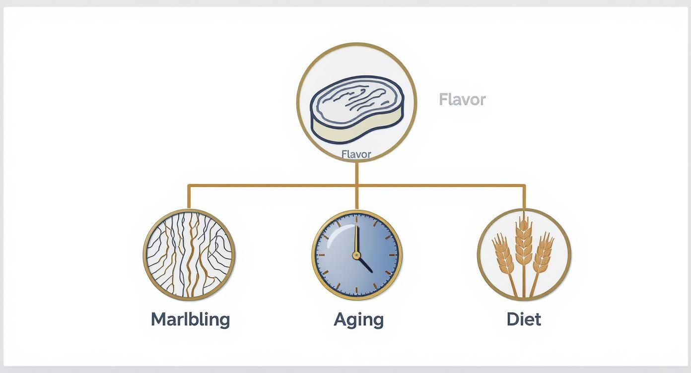 Infographic about premium cut of meat