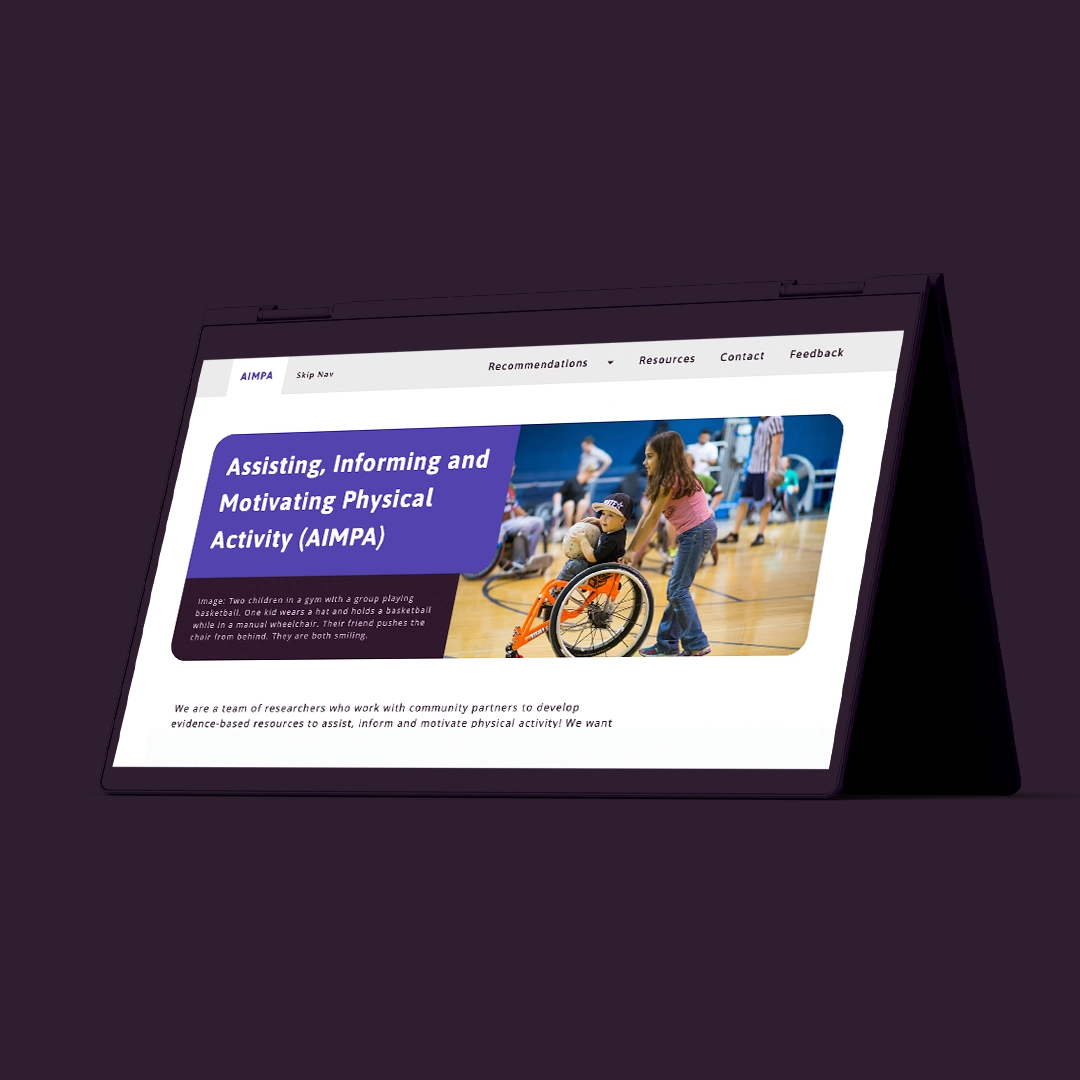 Desktop website for Assisting, Informing and Motivating Physical Activity