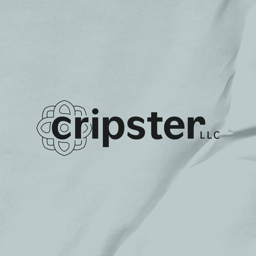 Cripster L L C logo on a crumpled paper