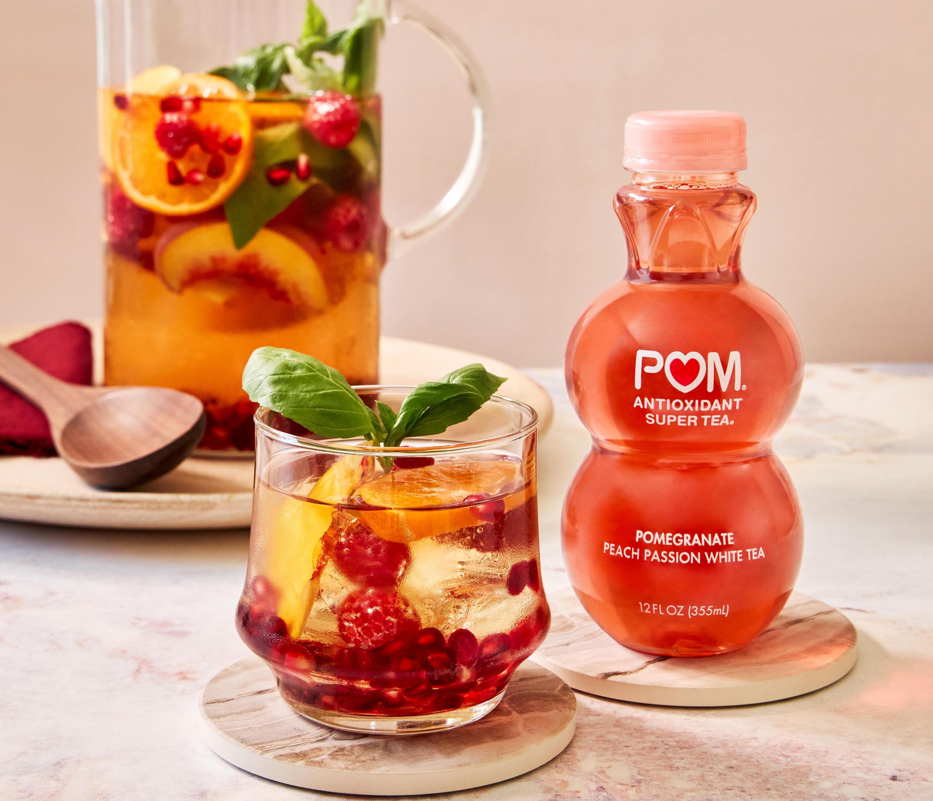 POM Peach Passion and Basil Sangria POM Wonderful