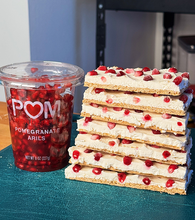 Pomegranate Cheesecake Bark