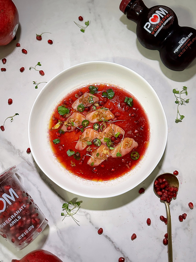 Pomegranate Chili-Lime Crudo