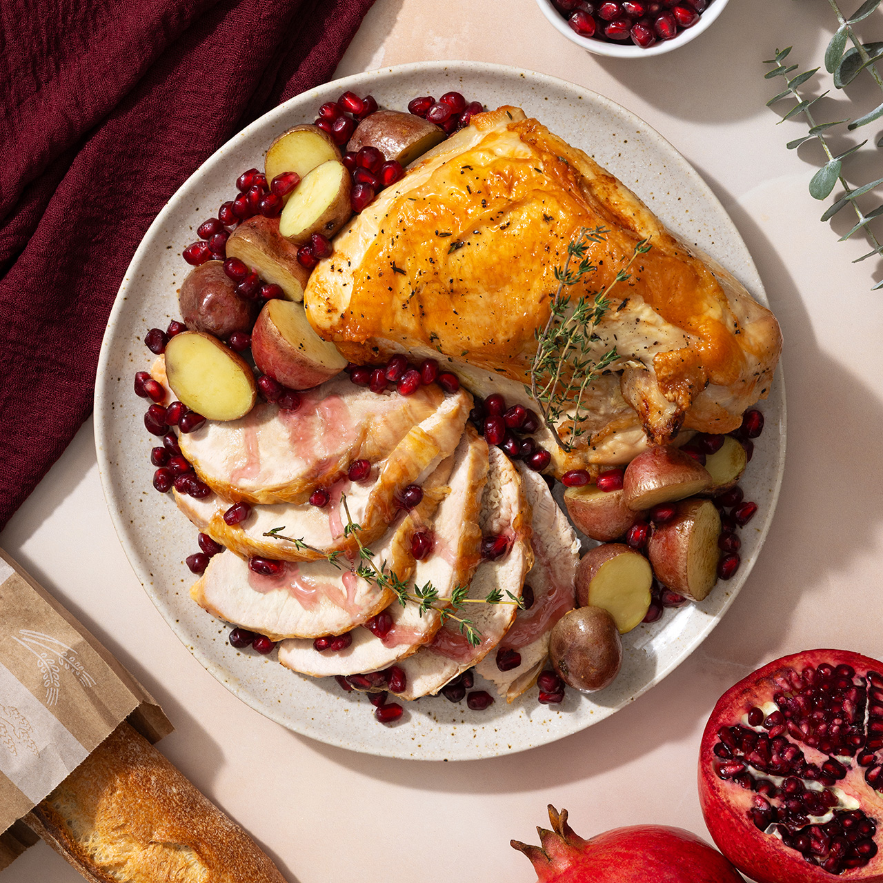 Honey-Pomegranate Glazed Turkey Breast