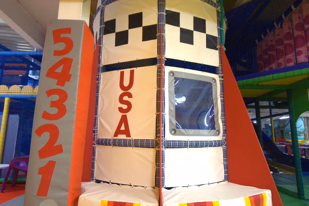 Young adventurers can climb our space rocket at Bubbles World of Play, a short walk from New Brighton beach and funfair