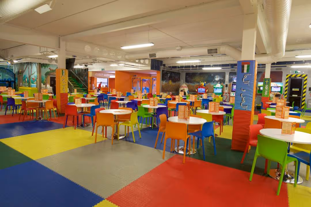 Ground floor seating area in our Children's Amusement Centre in Liverpool area
