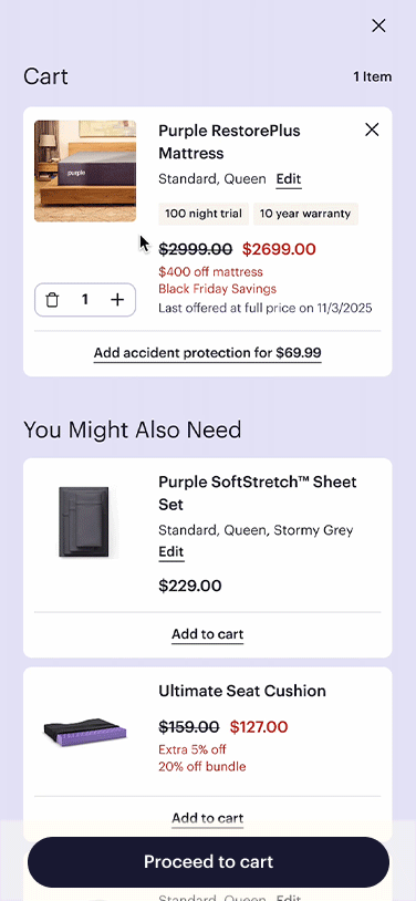 Aalto mobile app UI with two home listings and a title at the top saying 12 new matches