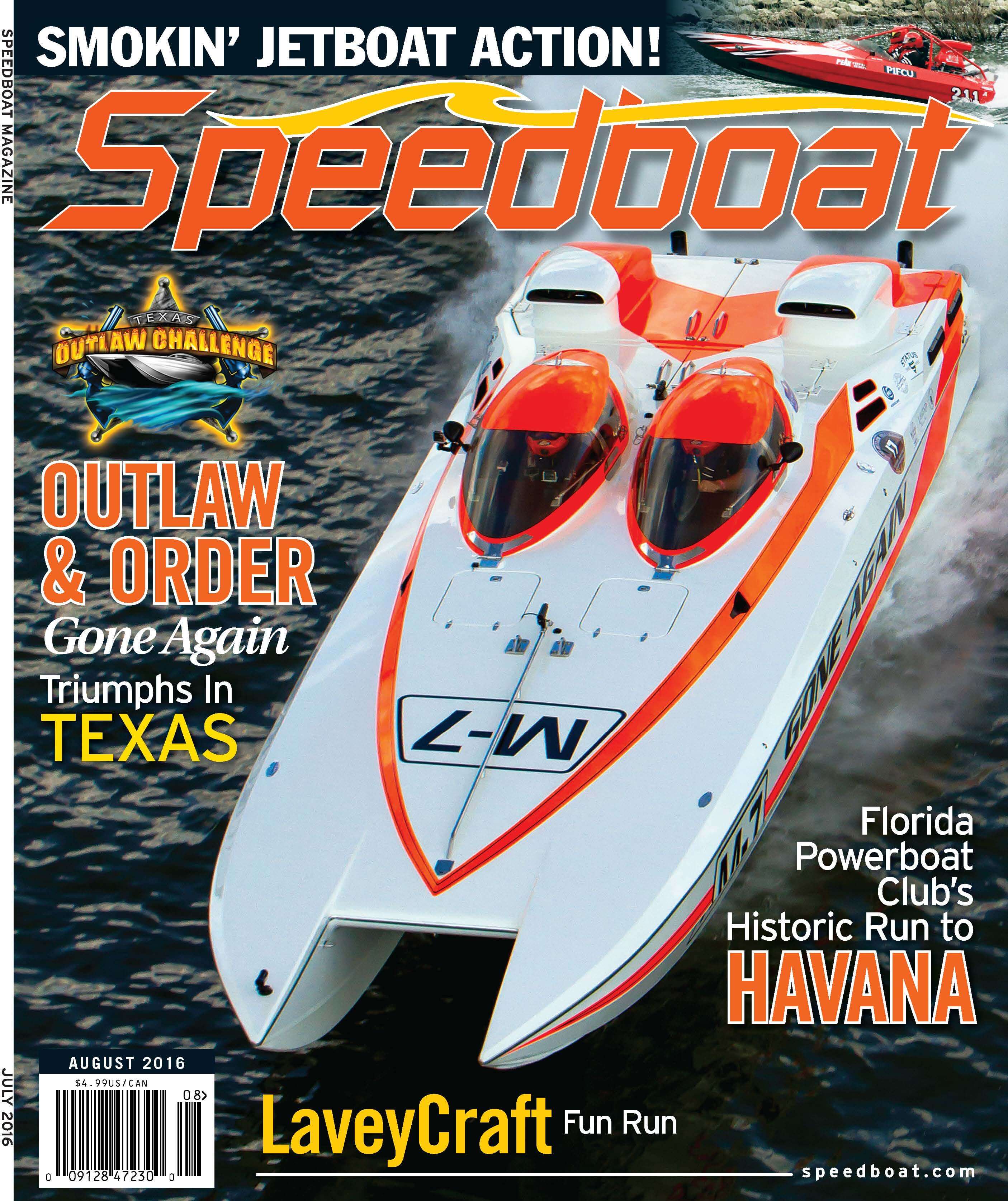 Speedboat Magazine August 2016 Issue cover
