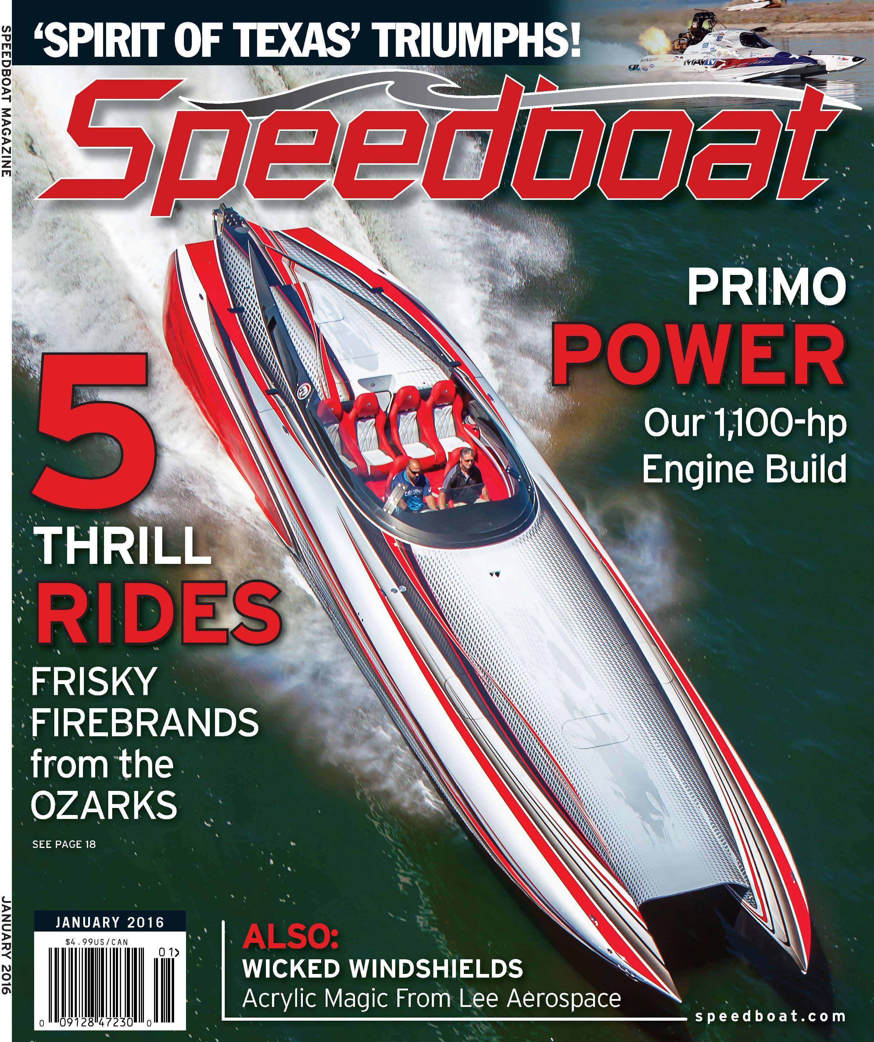 Speedboat Magazine January 2016 Issue cover