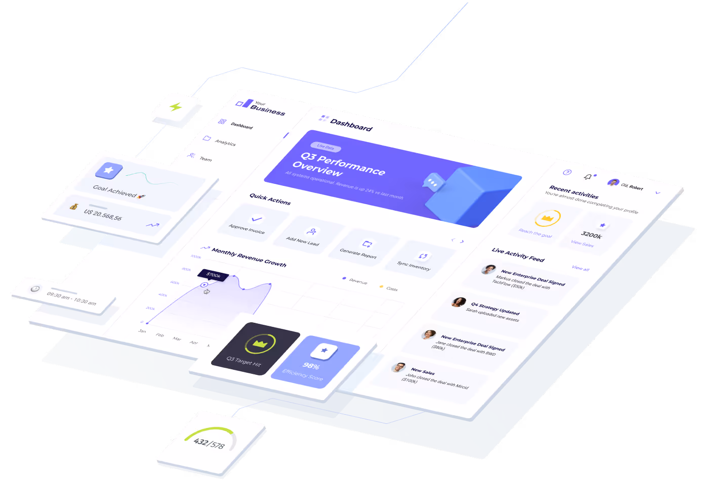 Custom app mockup