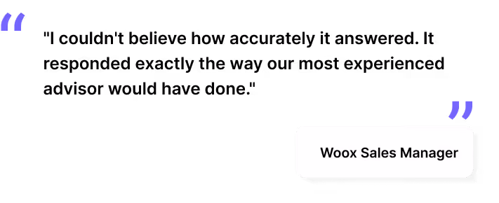 Woox Assistant Testimonial