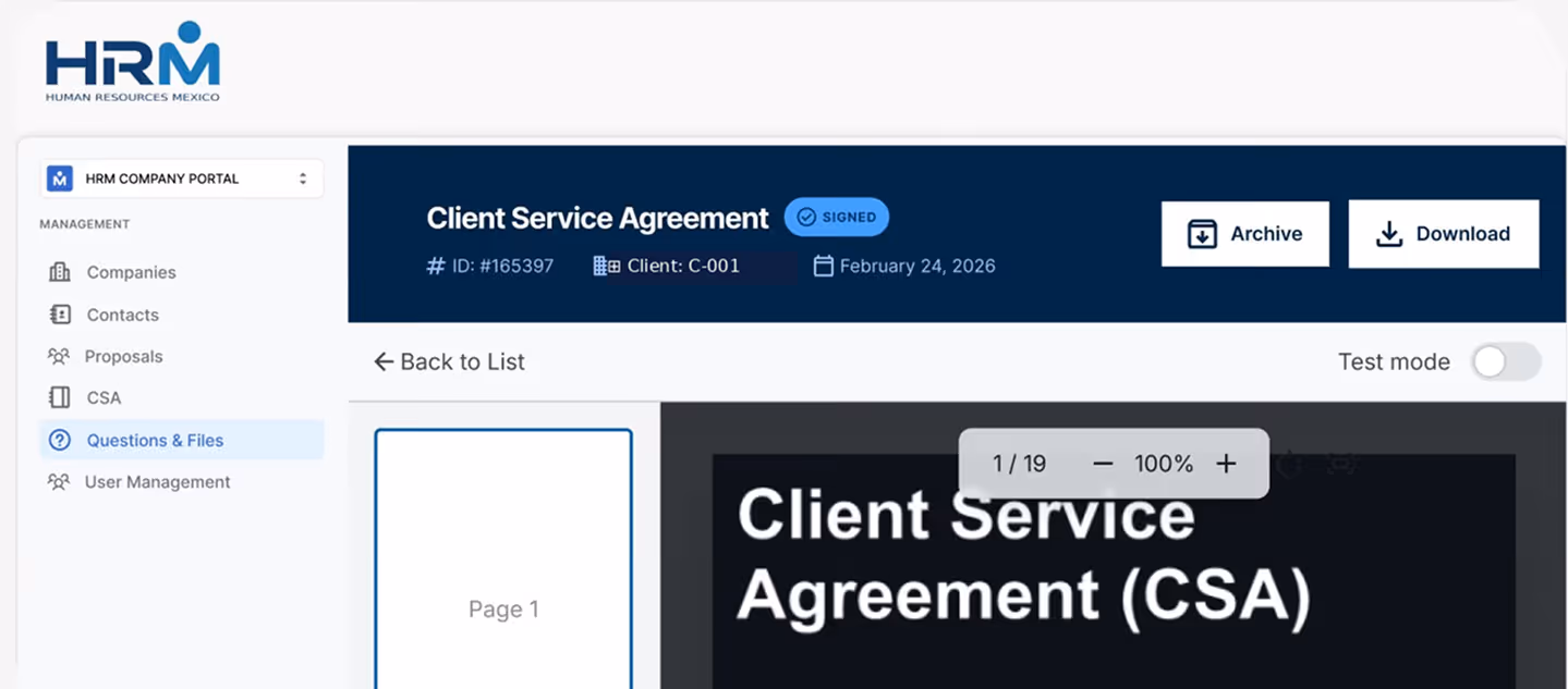 Human Resources Mexico Screenshot