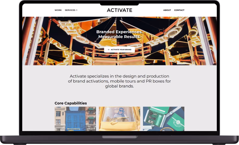 Activate Experiential Screenshot
