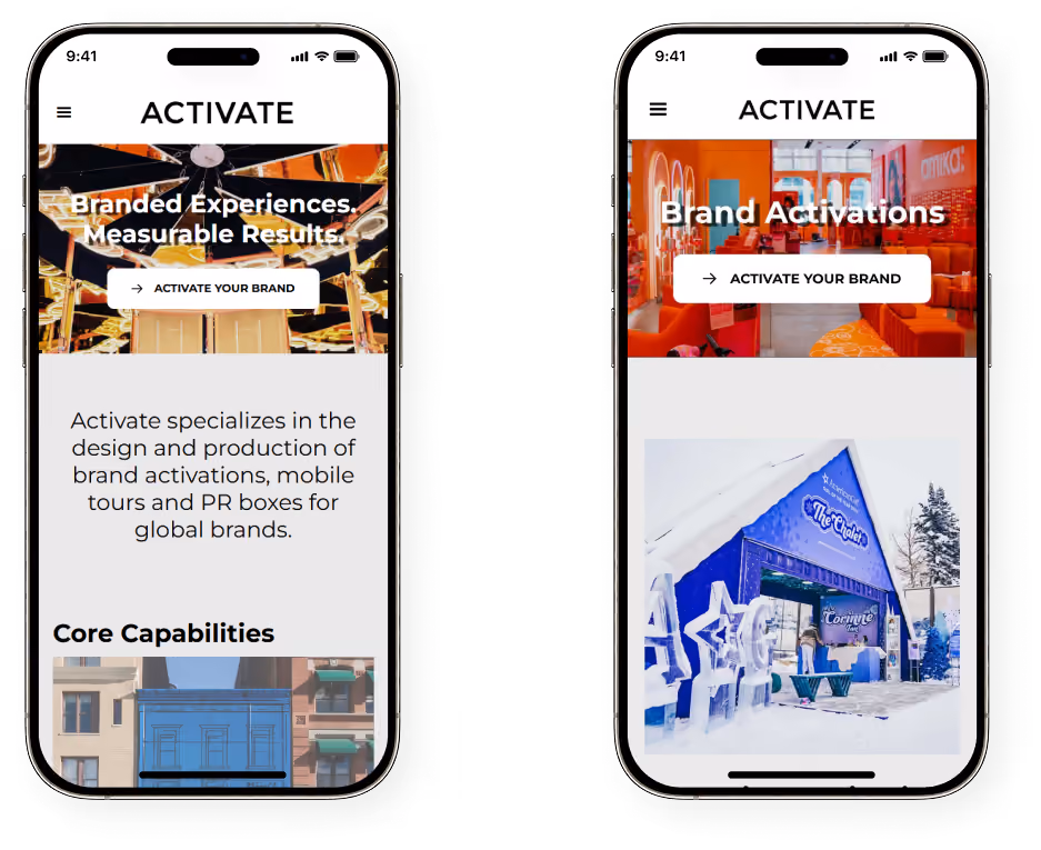 Activate Experiential Screenshot