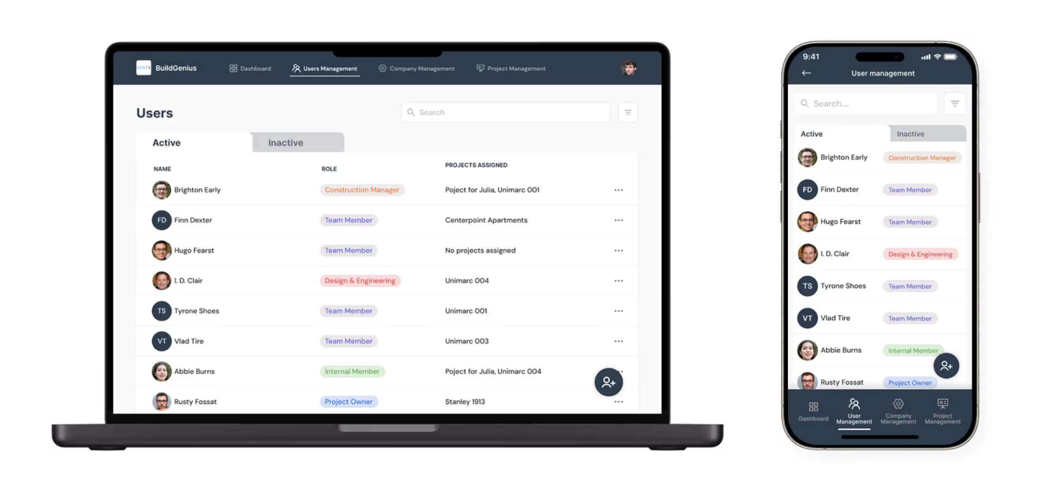 App shown on laptop and phone