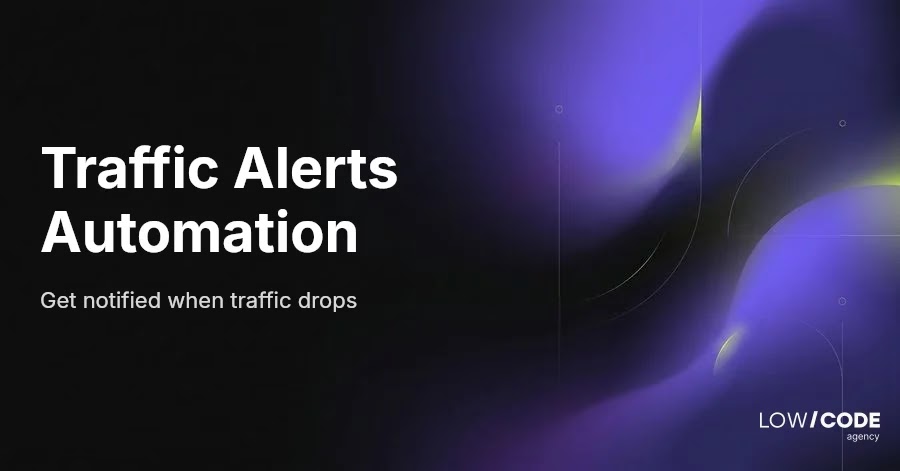 Get Automatic Alerts for Website Traffic Drops
