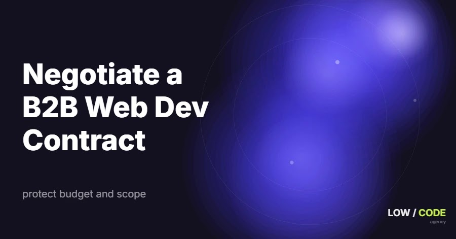 How to Negotiate a B2B Website Development Contract