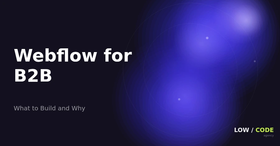 Webflow for B2B: What to Build and Why