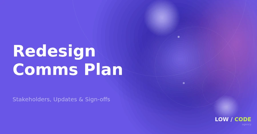 Website Redesign Communication Plan