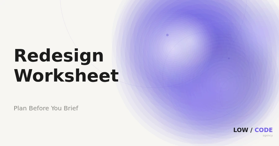 Website Redesign Planning Worksheet