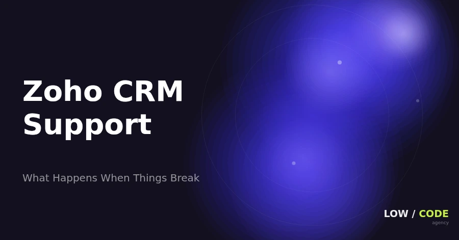 Zoho CRM Support Limitations 2026 | LOW/CODE