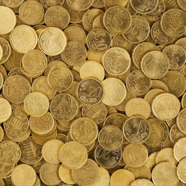 A pile of gold coins.