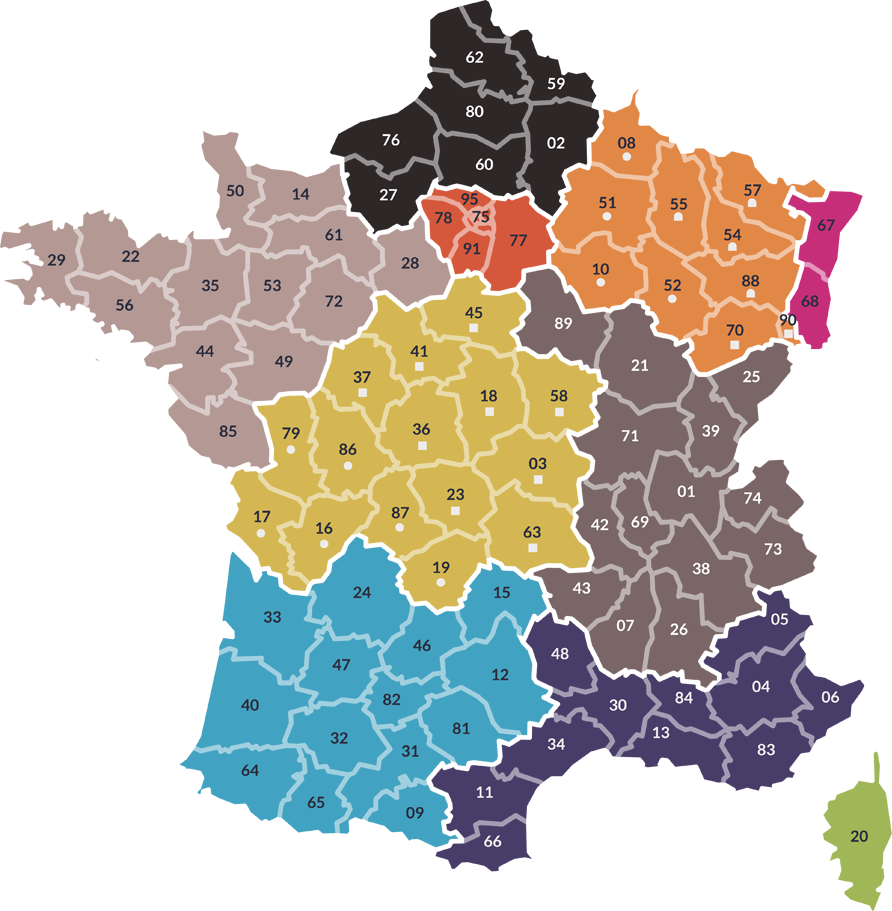 Carte des agents