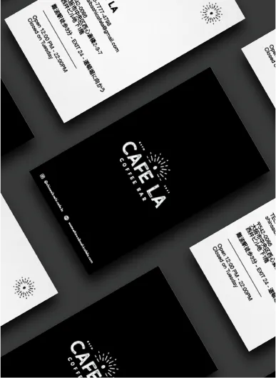 Creative Director Brian shares a mockup of a business card.