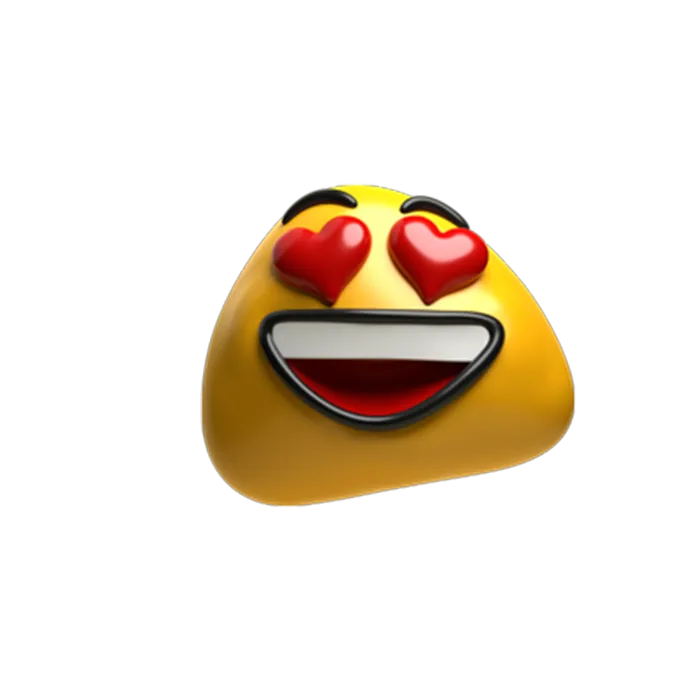 A smiling Designity blob with sunglasses on.