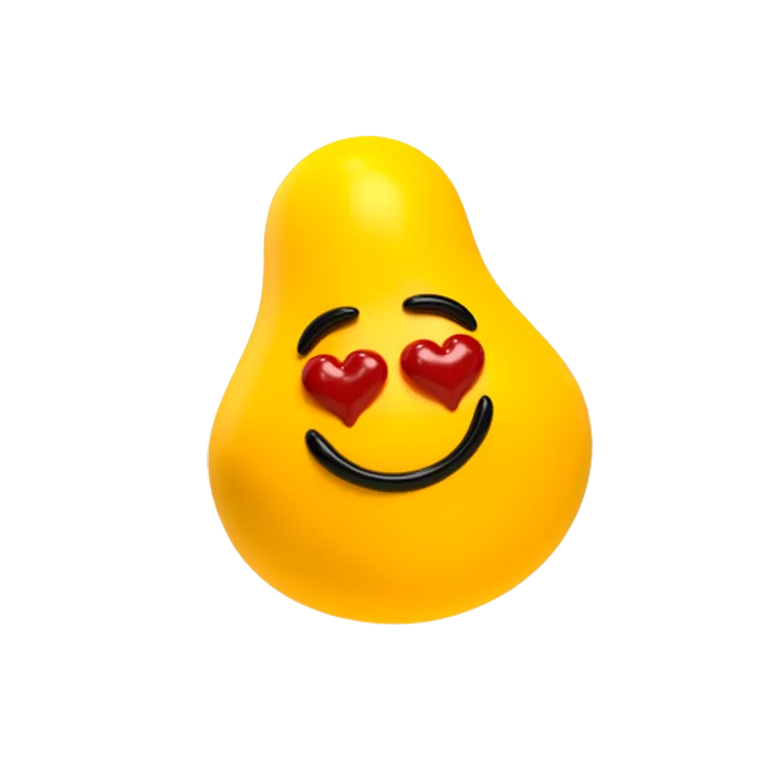 Graphic of a smiling emoji, happy about Designity’s industry-leading creative model