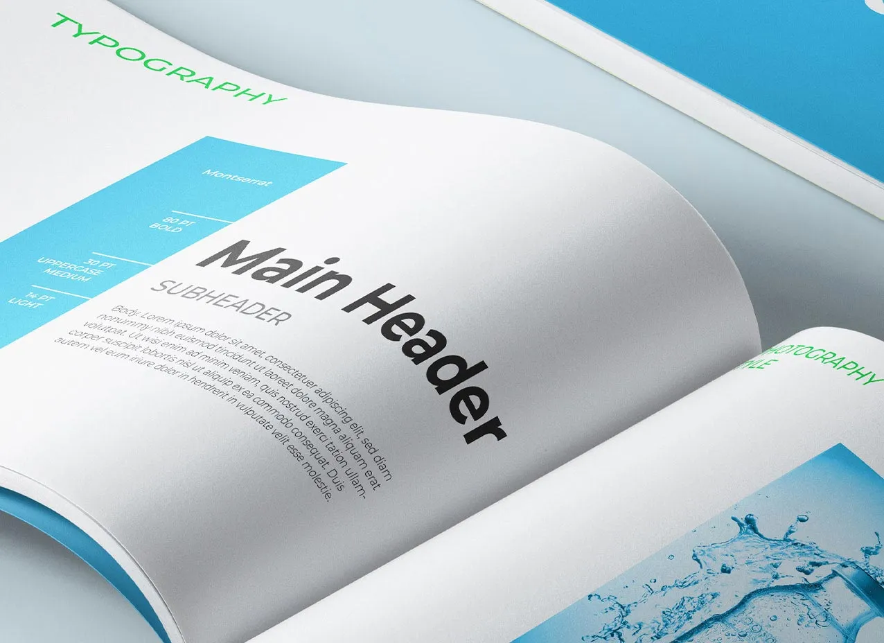 Brand guidelines created for Boomerang Water.