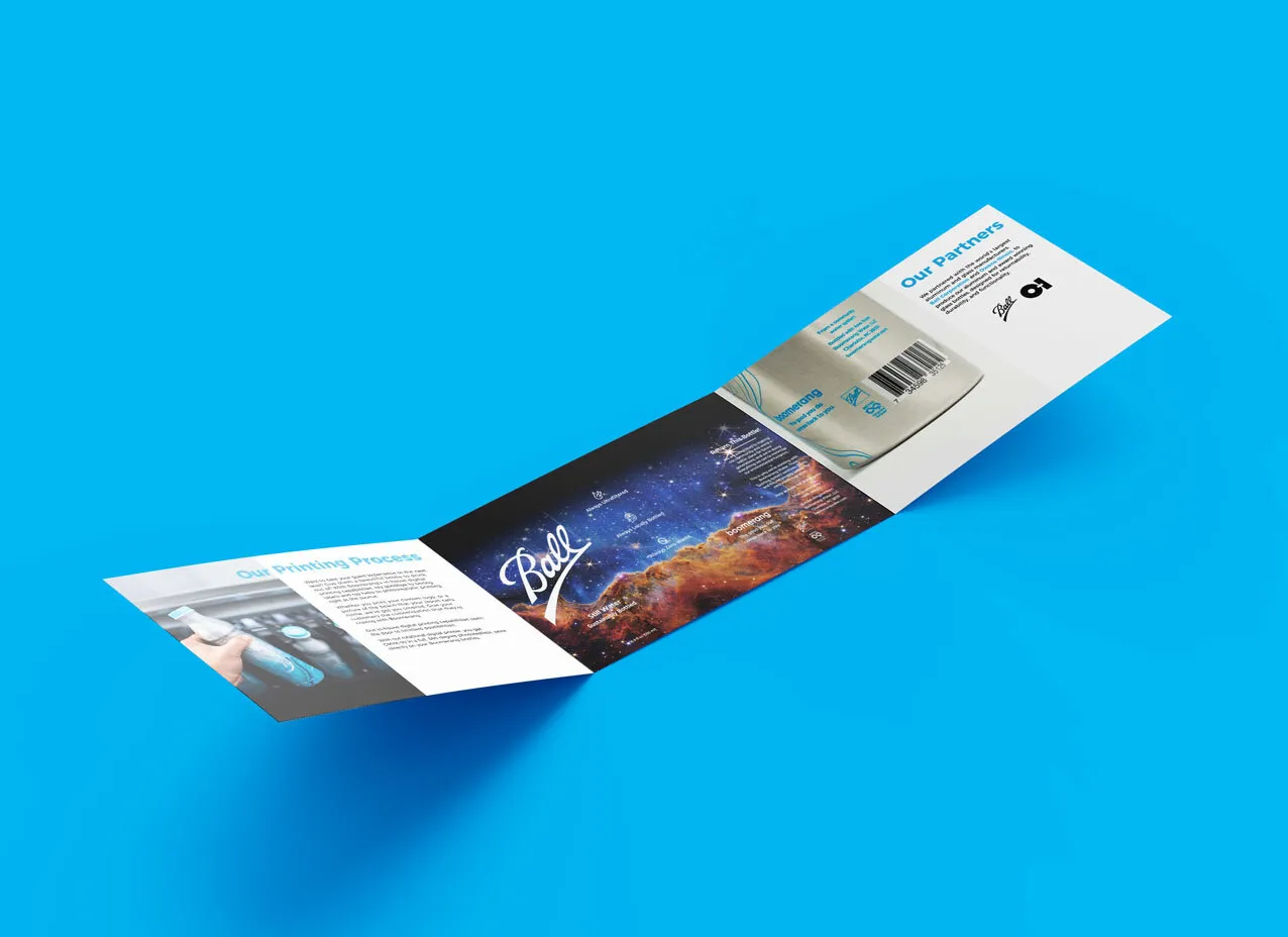 Custom brochure design created for Boomerang Water.