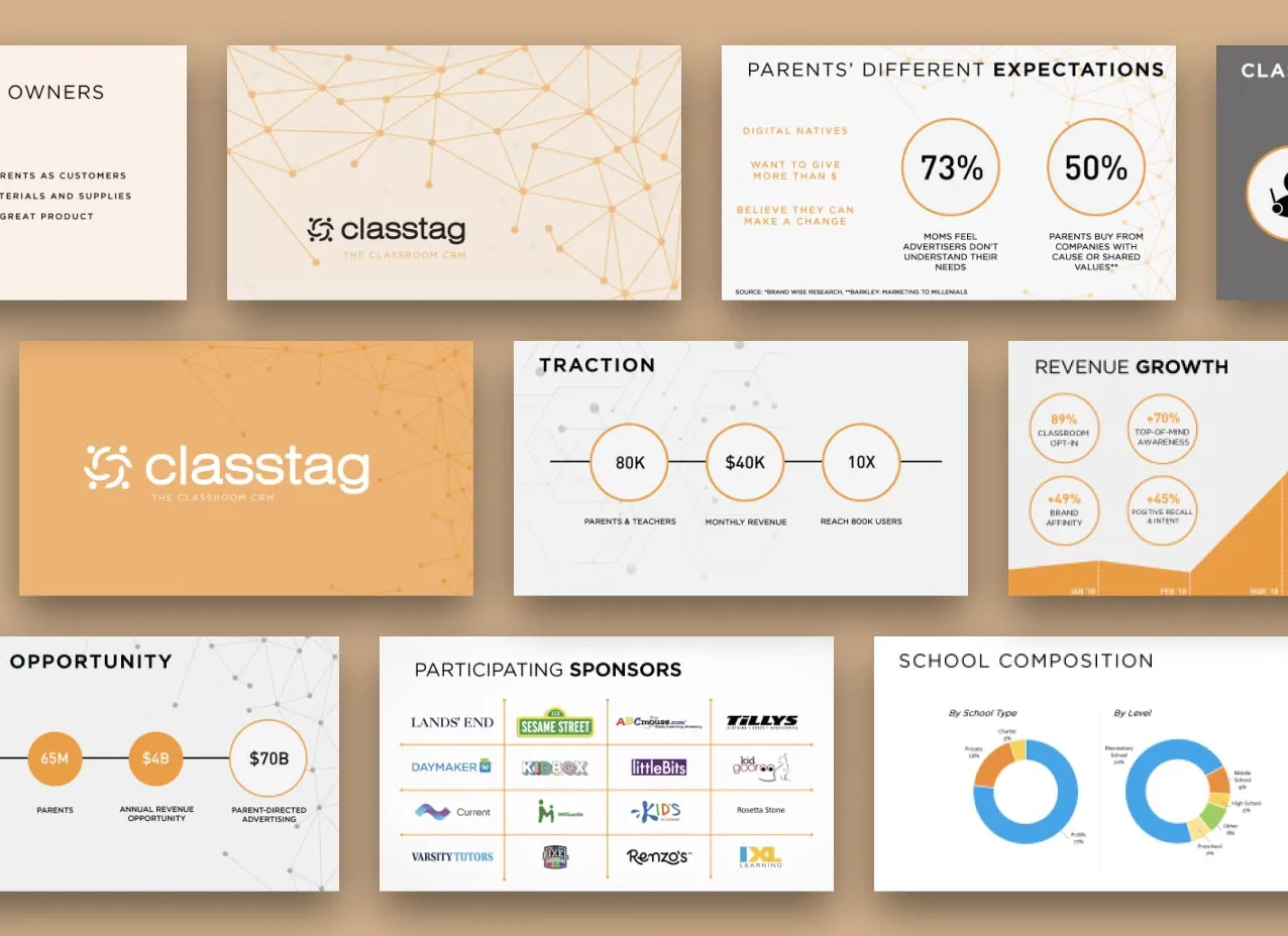 Slide deck designed for ClassTag.