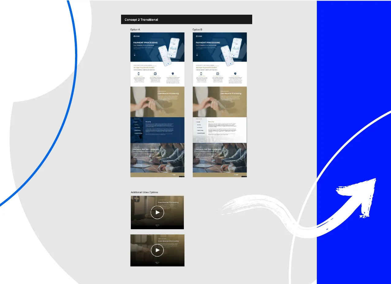 Payment sheet design created for CORE.