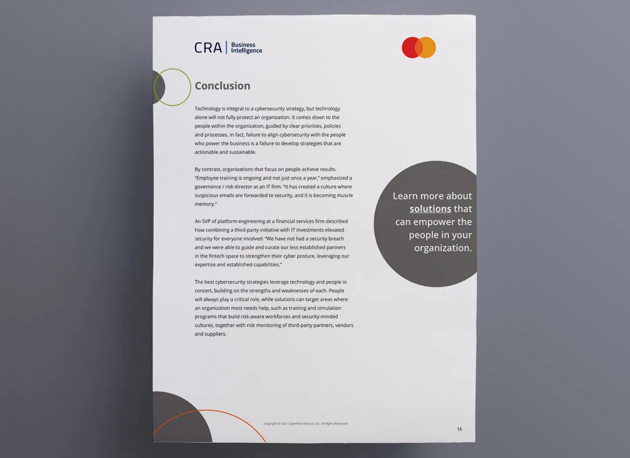 Business intelligence report designed for Mastercard, a Designity client.