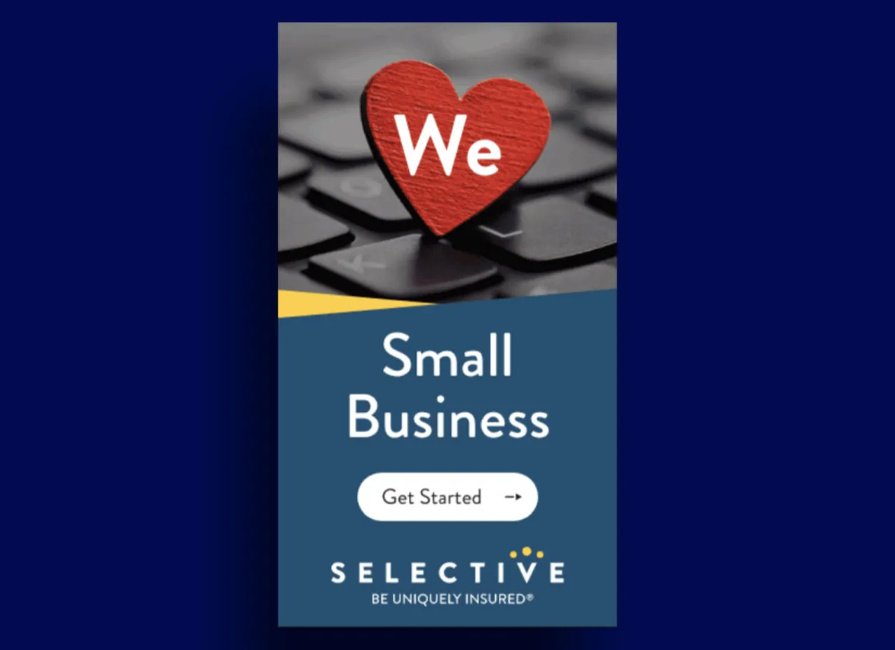 Digital ad design for Selective Insurance, a Designity client.