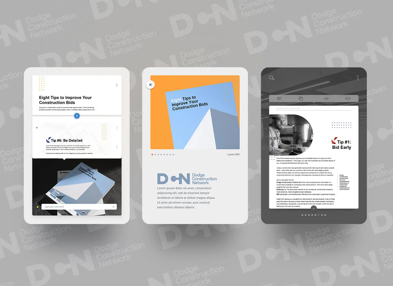 eBook design created for Dodge Construction Network, a Designity client.