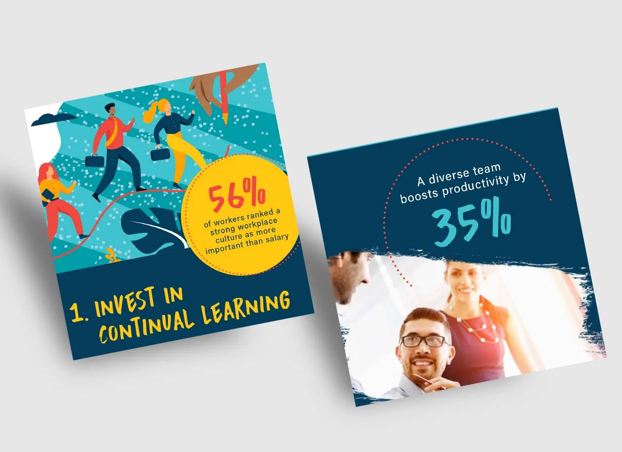 Mockup of custom illustrations created for Personiv.