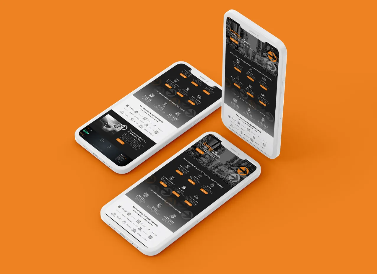 See Designity's mobile landing page mock up for Icon Parking.