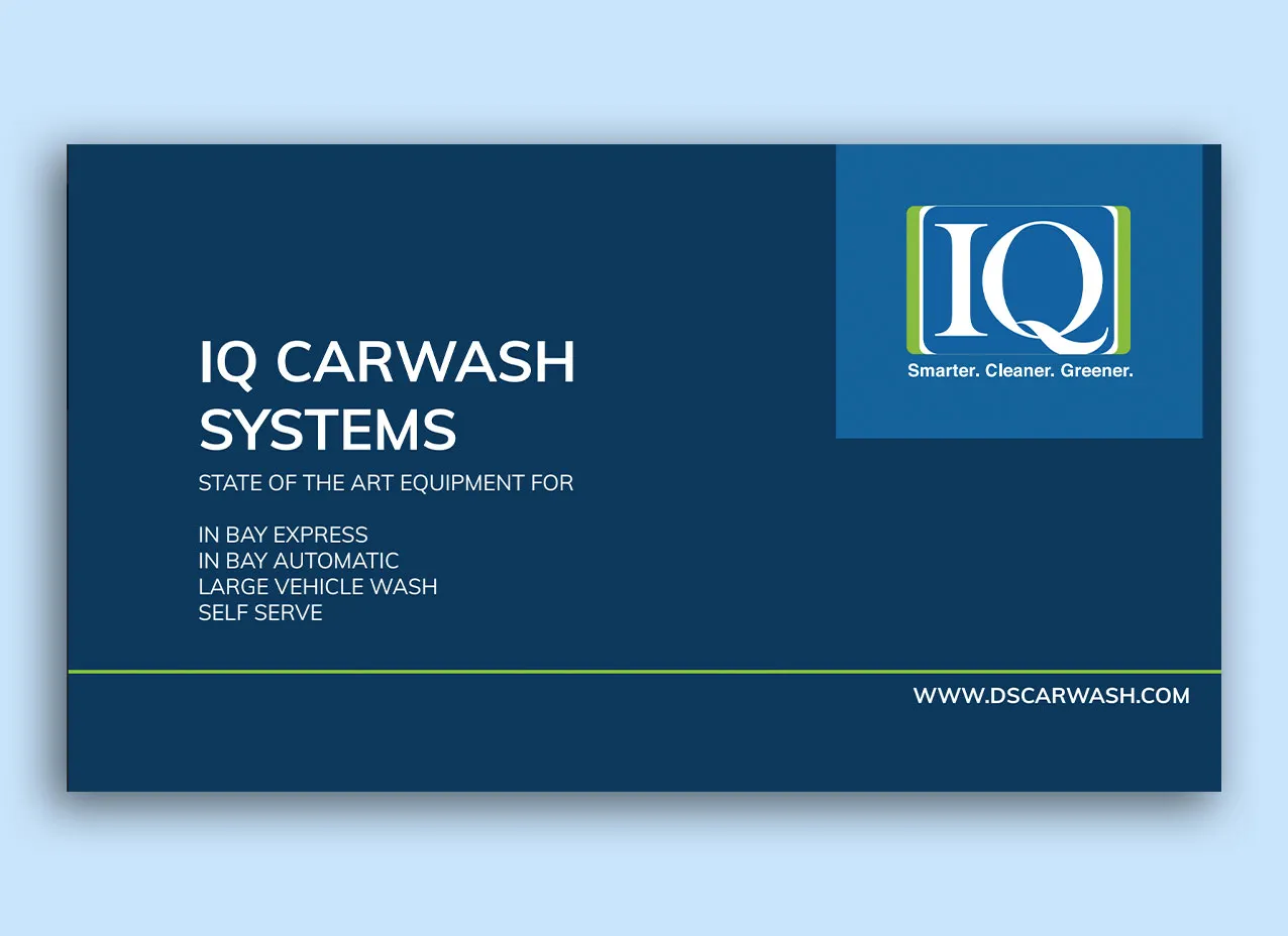 Presentation deck design created for D&S Car Wash Systems.