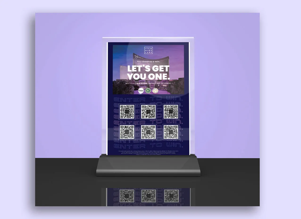 Digital ad designs for Item 9 Labs.